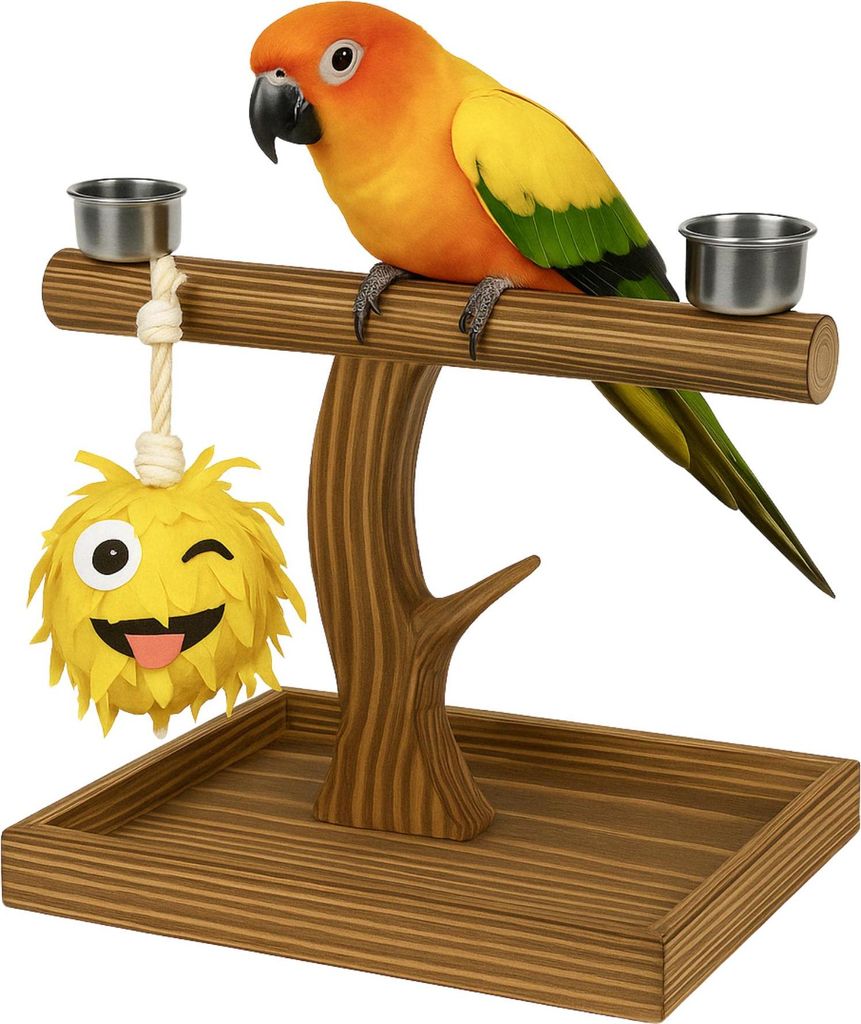 Emoji Piñata - Kauspielzeug Für Mittlere Papageien, Fördert Aktives Foraging