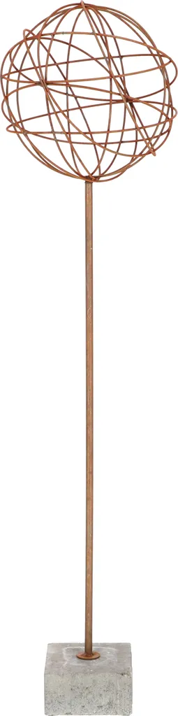 KOTARBAU Boule de Jardin Ecorost 30cm avec Socle en Béton de 5kg