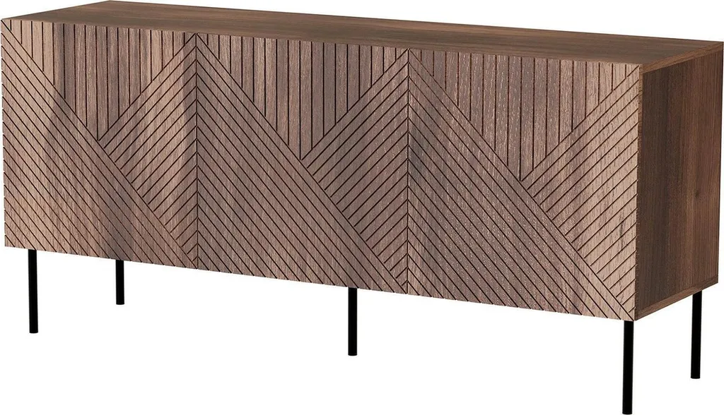 Meuble Buffet Montan 151cm : Finissez-en avec le Désordre, Noyer Marron