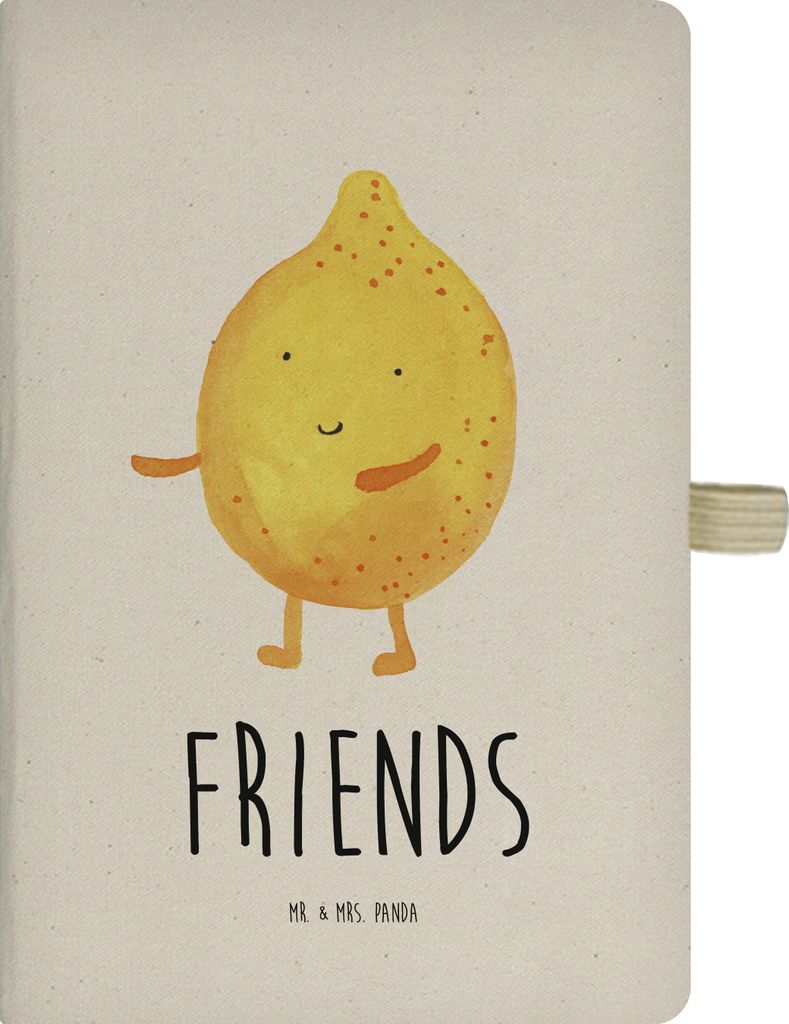 Mr. & Mrs. Panda Kladde Beste Freunde Zitrone - Transparent - Geschenk, Journal, skizzenbuch a4, Adressbuch, Lustige Sprüche, Tagebuch, Fehlende K...