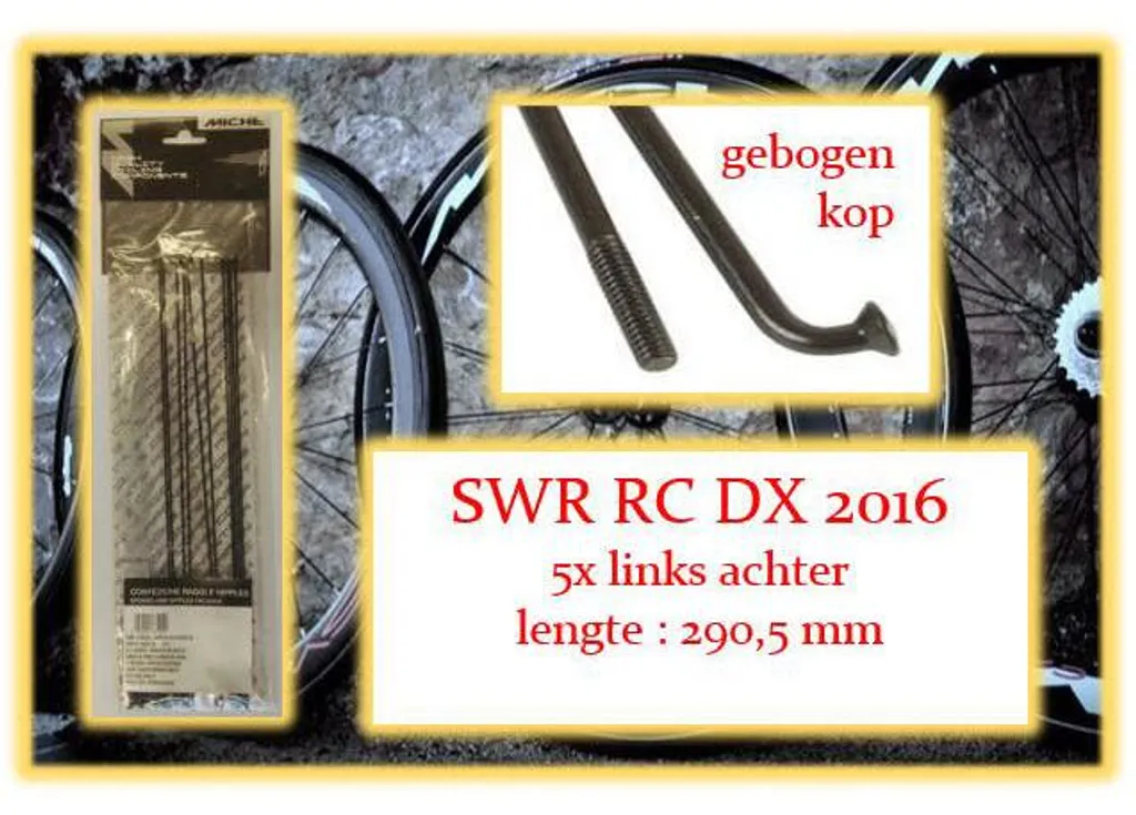 Rayons Miche Spaak Nip 5x la Swr RC DX pour Éviter le Voile de Roue