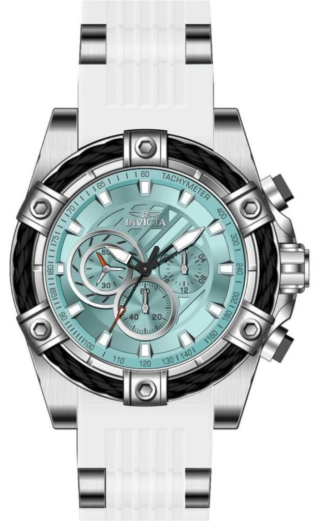 Invicta Bolt 50603 Herrenarmbanduhr - Quartz Uhrwerk - Edelstahl mit Blauem Zifferblatt - 52 mm