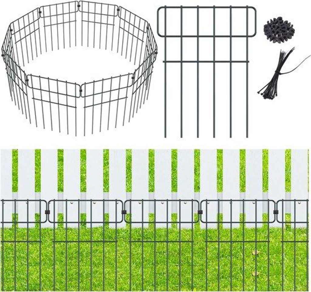 Metallenes Gartenzaun, Zaunelemente, Gartenzaun, dekorativer Zaun, vollständiger Zaun, Gartenzaun, Tiere, Zaun, dekorativer Gartenzaun, Metall, f...