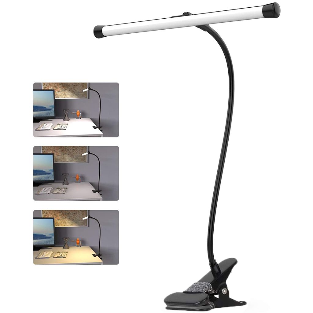 LED Klemmleuchte dimmbar Schreibtischlampe Leselampe flexibel USB Tisch-Lampe 5V 