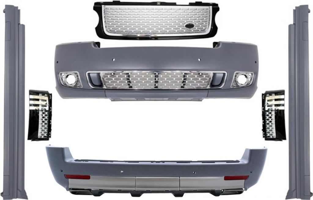 Kit für Rover Vogue L322 02-12 Schwarz Silber Gitter Auflage Autobiography Look.