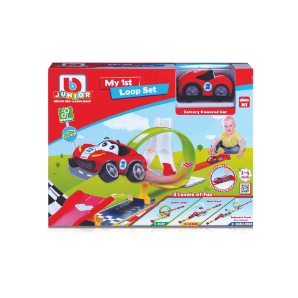 BB Junior - Loop Set inkl. 1 Softcar (160x26x24cm) Spielzeugauto Kinderauto