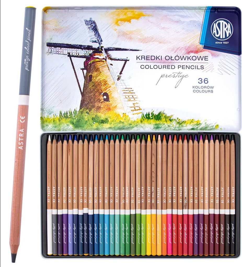 Astra Zedernholzstifte 36 Farben Metallverpackung 312117003 Produktbild 
