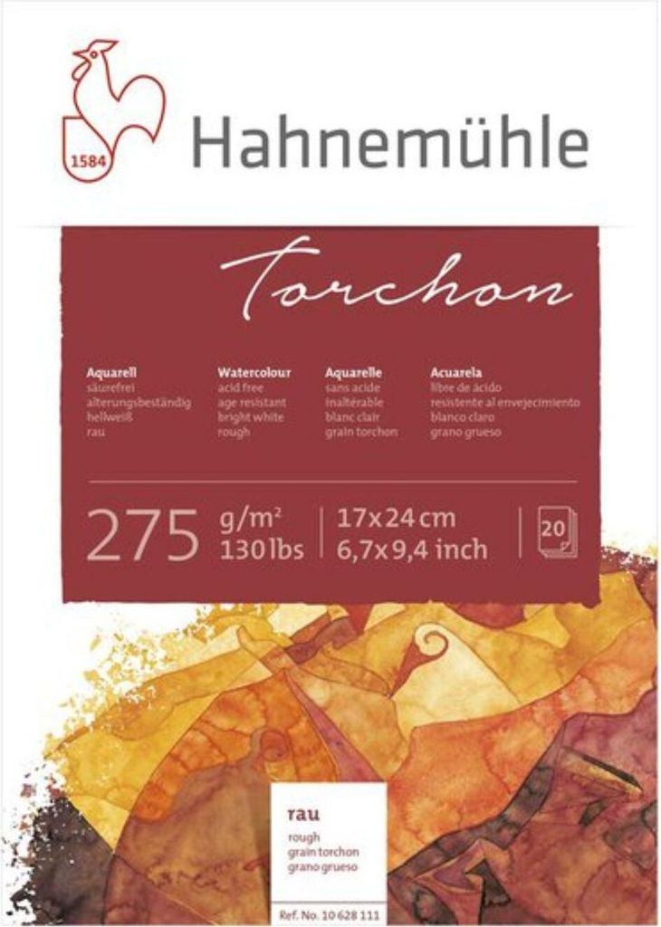 Hahnemühle Torchon Aquarellblock - 275 g/m² - 36 x 48 cm - 20 Blatt