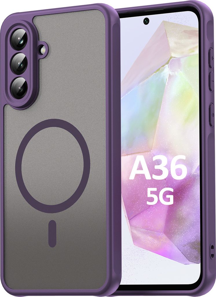 Handyhülle für Samsung Galaxy A36 Matt Case Schutzhülle Kratzfest Passgenau Lila