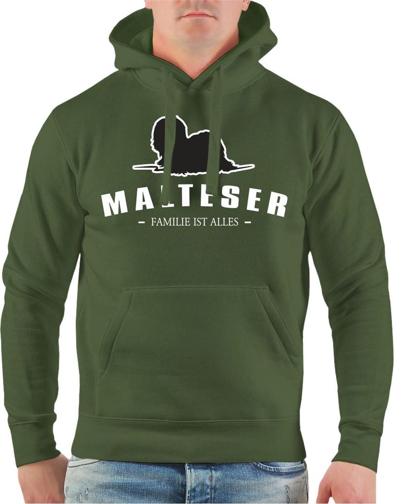 Herren Kapuzenpullover Malteser - Familie ist alles