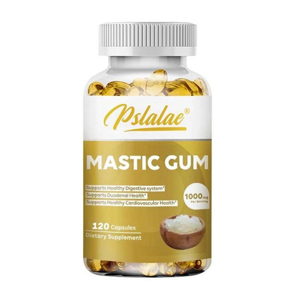 Mastic Gum Capsules 1000mg (120 Kapseln) Nahrungsergänzungsmittel, Immunsystem, Darmtrakt, Verdauungsgesundheit, Magen-Darm-, Herz, Kreislauf