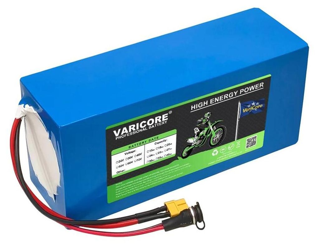 21700 Lithium-Ionen Akku - 48V 10Ah Batteriepack 13S - Integriertes BMS - XT60 + DC-Stecker - Für E-Scooter/E-Bike/Werkzeuge/Boot - Mit Ladegerät