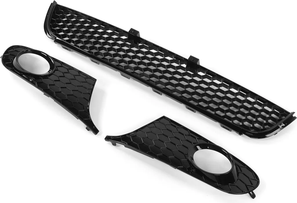Grille pare-chocs nid d'abeille noir brillant : look sport pour Mk6