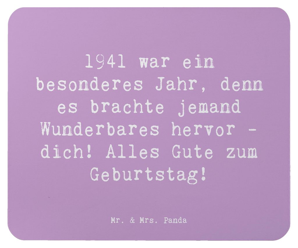 Mr. & Mrs. Panda Mousepad Spruch 1941 Geburtstag - Lavendeltraum - Geschenk, pc mauspad, besonderes Jahr, Geschenkideen, Geboren am, Jubiläumstag,...