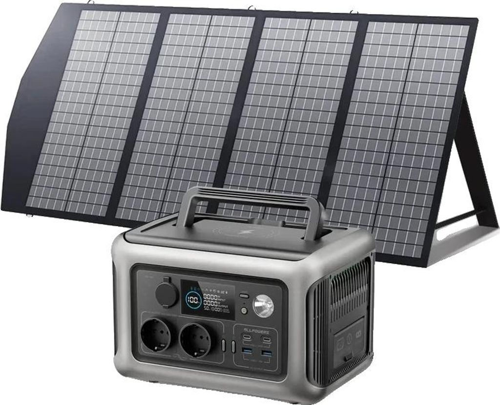 Tragbare Powerstation, 299Wh Kapazität, 600W Ausgang, mehrere Ladeanschlüsse, R600 mit 140W, EU
