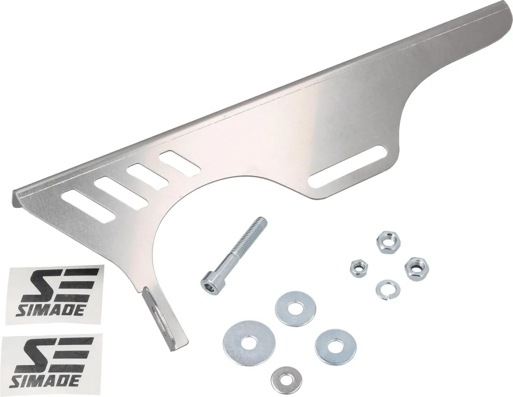 Protège-chaîne inox naturel SimAmade robuste pour guide-chaîne ouvert