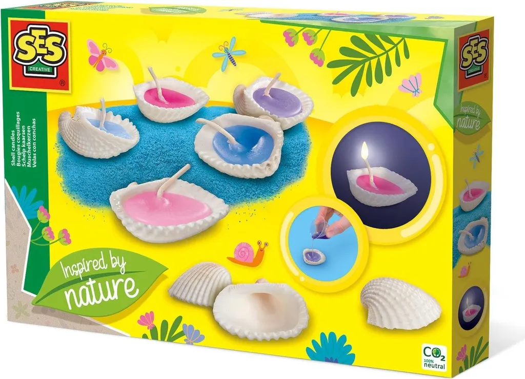Bougie décorative coquillage - Bougies artisanales en cire naturelle