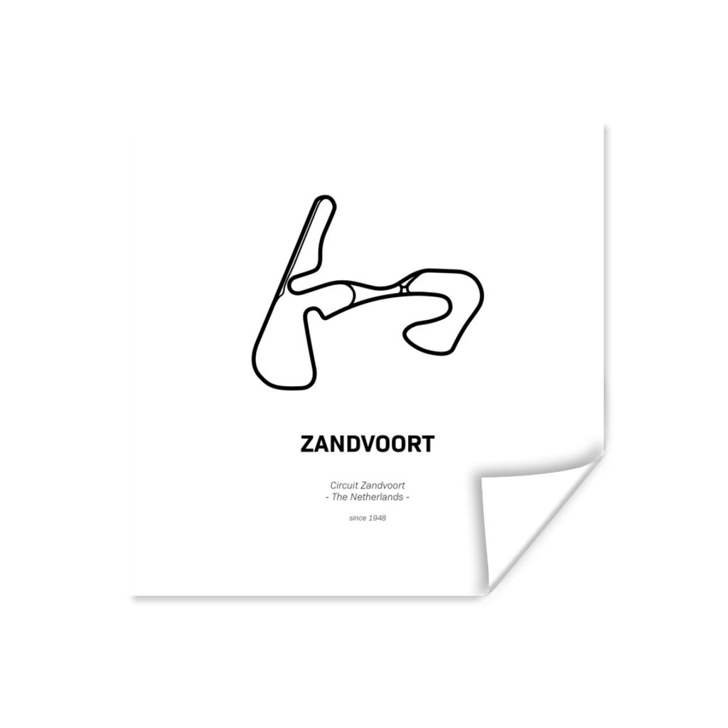 MuchoWow Poster Rennstrecke - Zandvoort - Formel 1 50x50 cm - Wohnzimmerdekoration