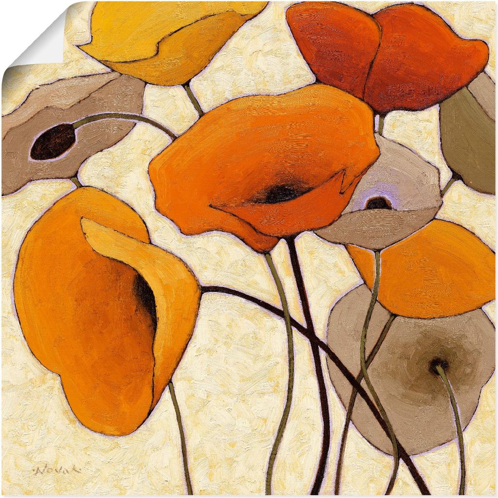 ARTland Poster Kürbismohn III Größe: 40x40 cm