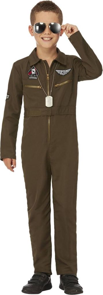 Top Gun: Maverick - Jumpsuit für Jungen - Kostüm SM1973 (110-116) (Grün)