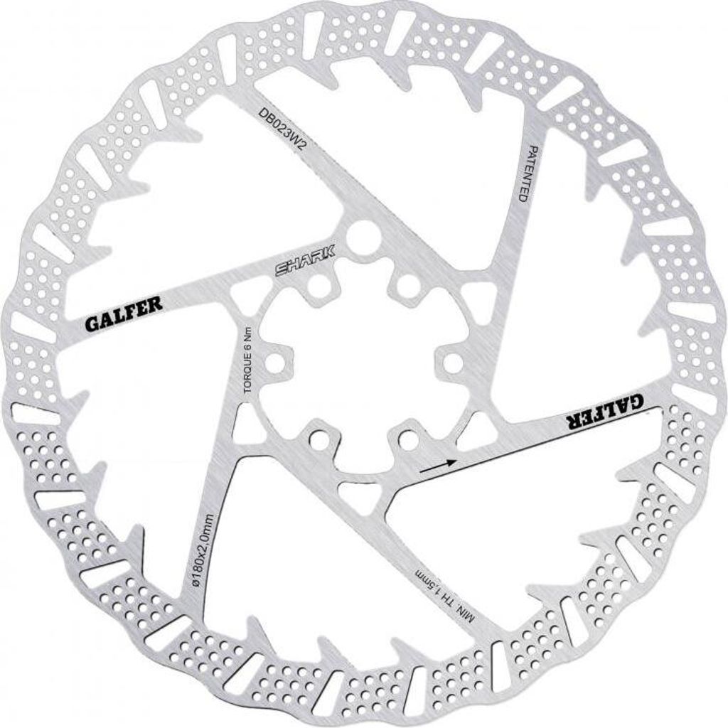 Galfer DB027W Fixed Shark Disc 223mm hamulec 6 otworów Zdjęcie produktu 