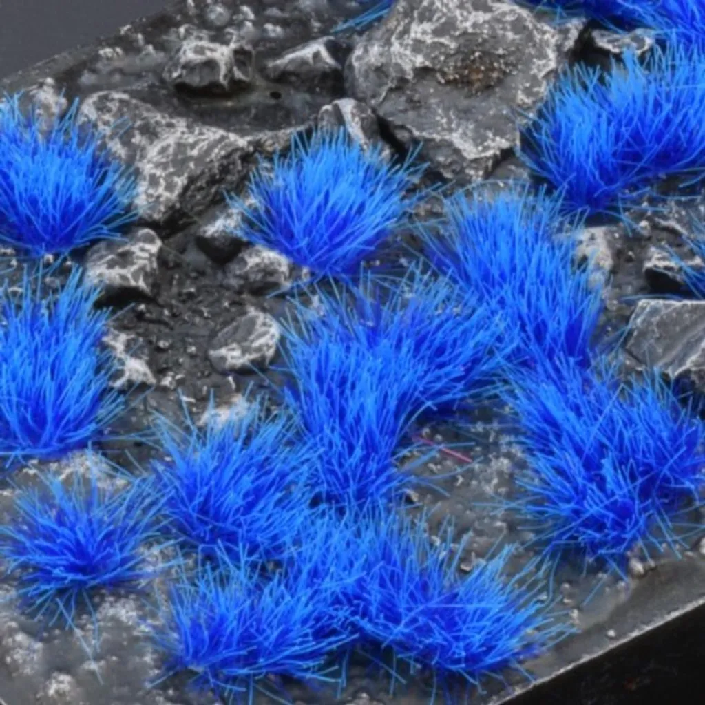 Touffes d'herbe Alien Blue 6mm Sauvage pour Soclage et Décors de Figurines