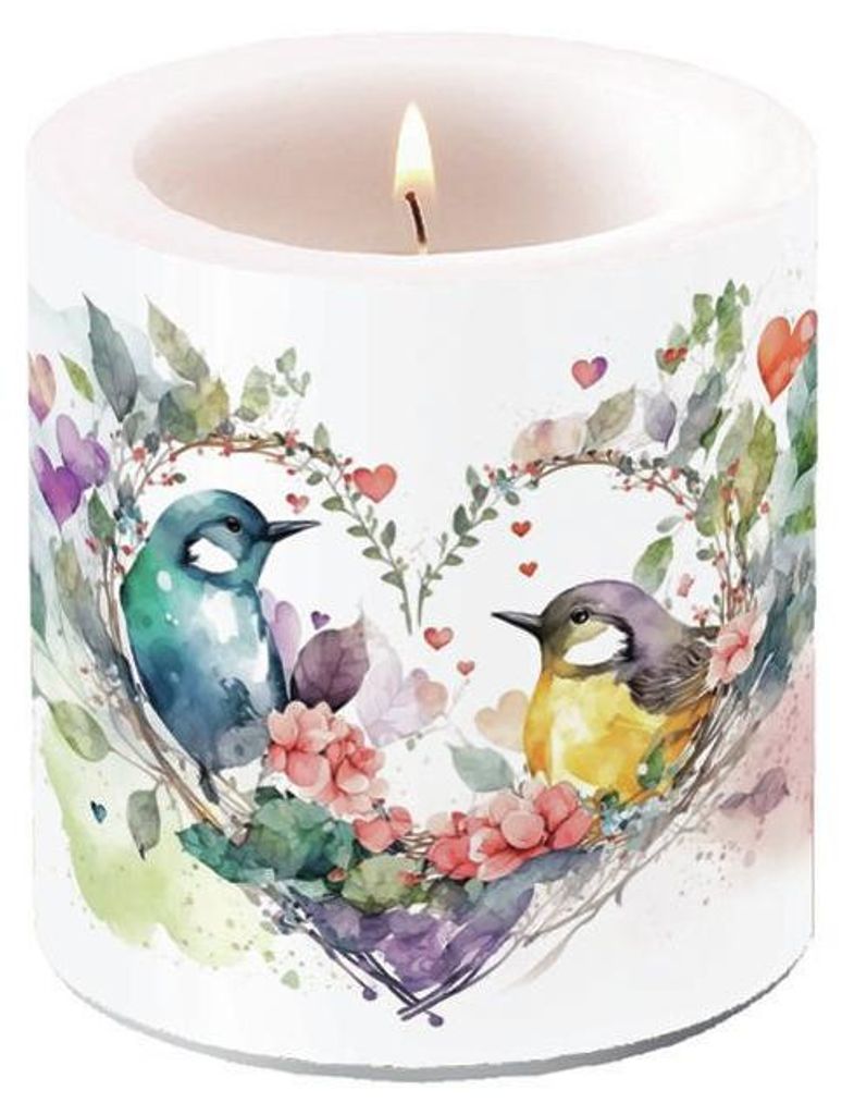 Dekorkerze klein - Loving birds