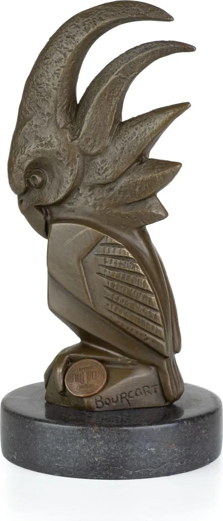 Statue cacatoès décorative en bronze et marbre pour salon haut de gamme