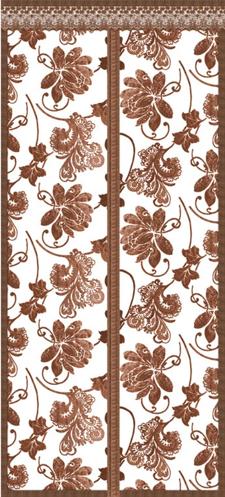 Protection anti-insectes porte 90x200cm moustiquaire magnétique pivoine