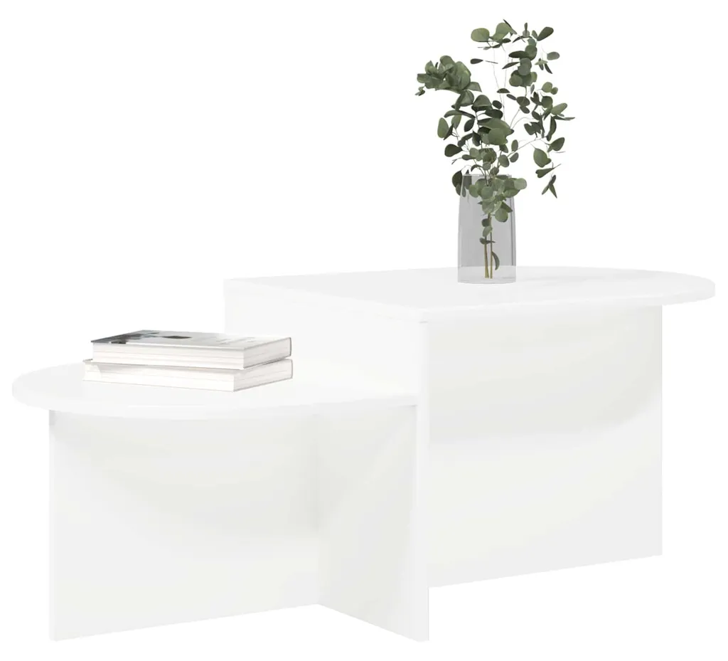 Table basse de salon blanche 100 cm idéale pour petit espace et studio - 3