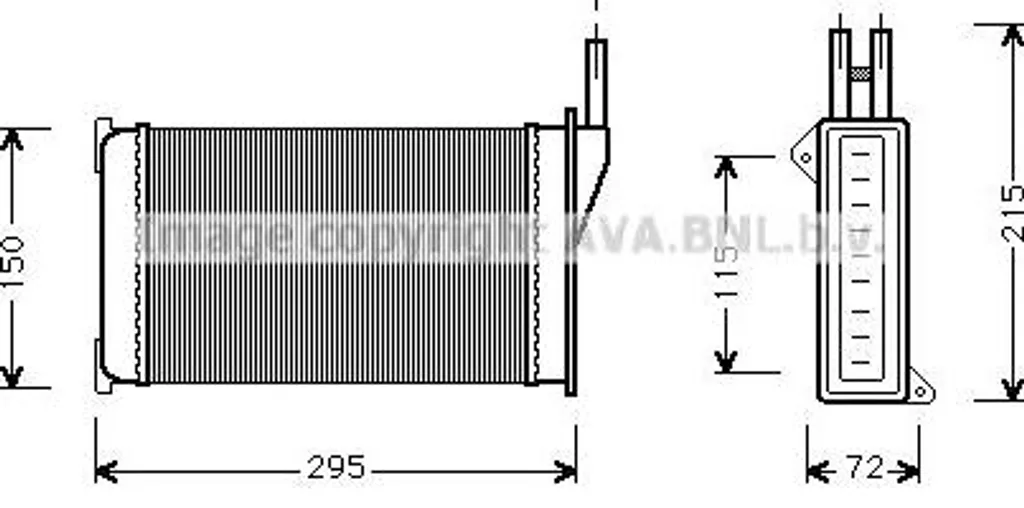 Chauffage AVA FD6098 OE 1041092 en aluminium pour Ford Escort MK6