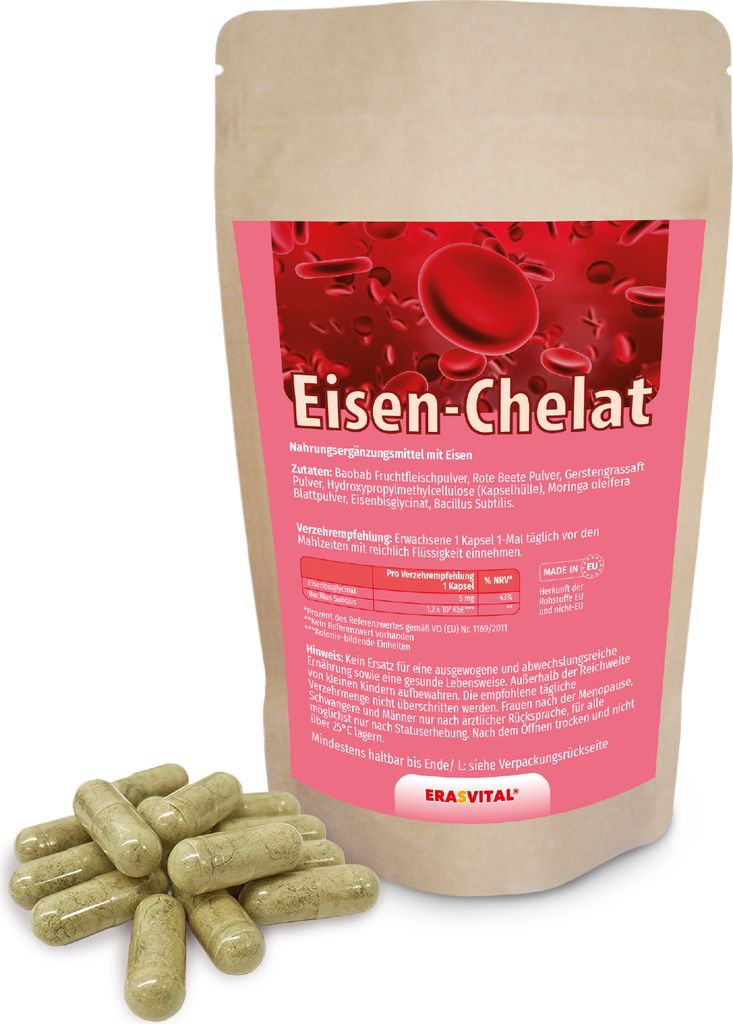 Eisen Chelat, 270 Kapseln