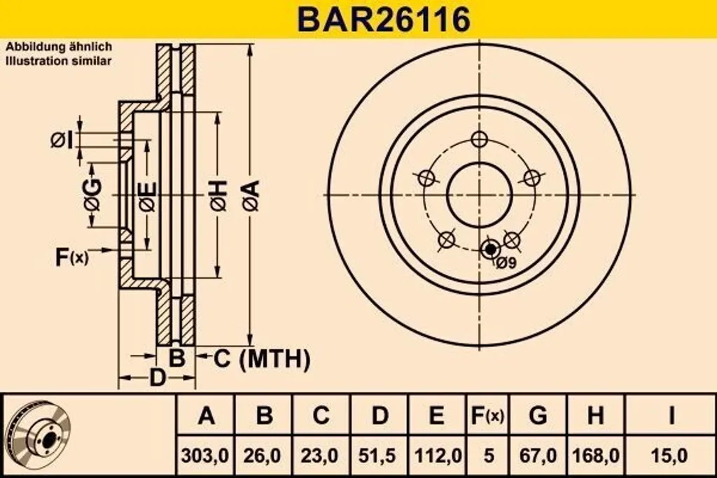 Paire de Disques de Frein Arrière 51 5mm Mercedes Classe M W163 Barum
