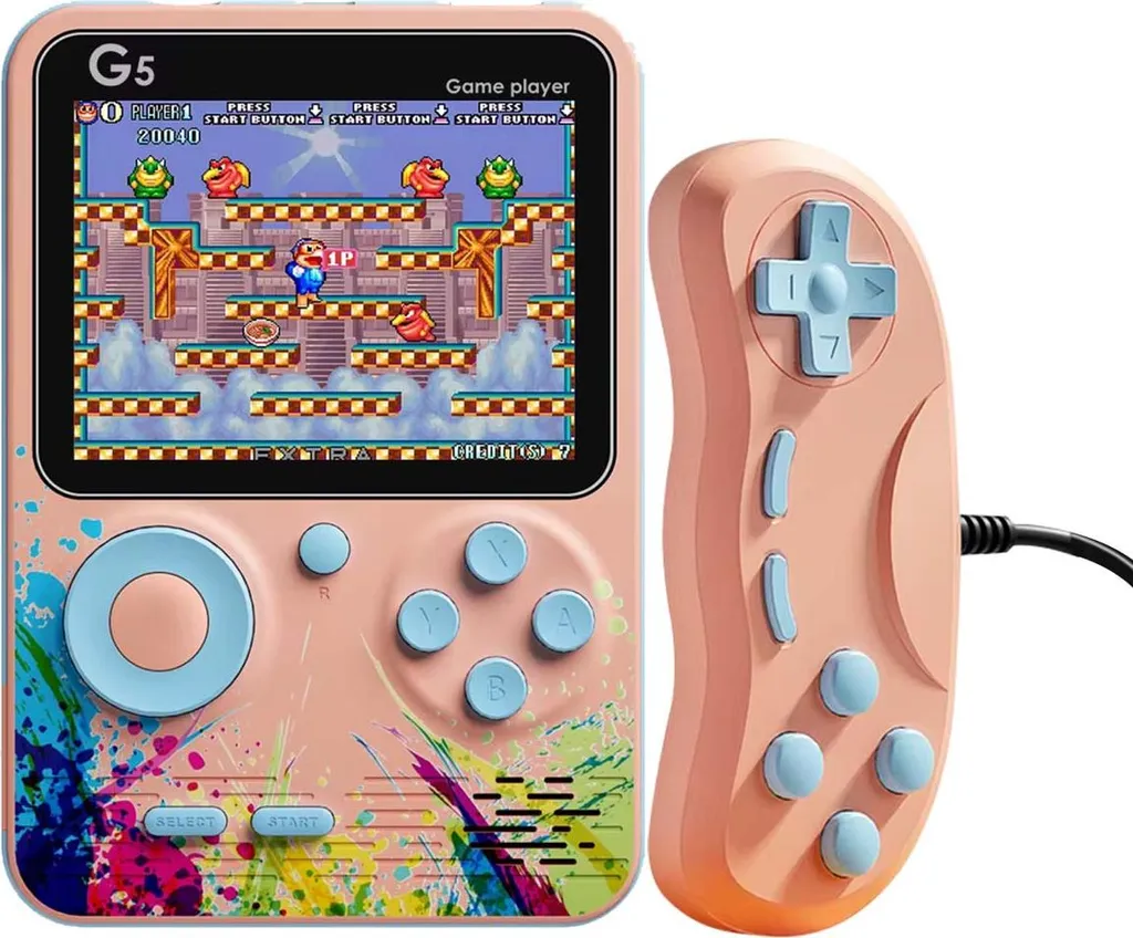 Edizione Limitata StreetArt Rosa: Console TechKidz 500 Giochi 8-Bit