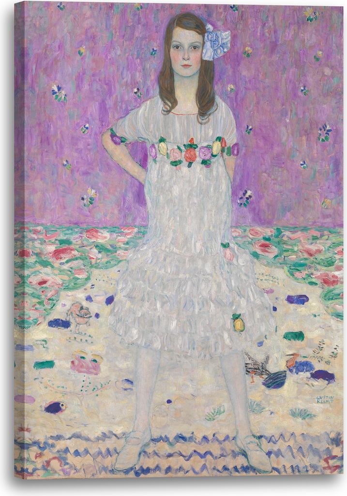 Leinwandbild (40x60cm): Gustav Klimt - Mäda Primavesi (1912-1913), echter Holz-Keilrahmen inkl. Aufhänger, handgefertigt in Deutschland