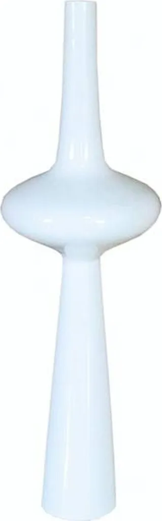 Grand vase à fleurs blanc laqué piano design moderne H90cm de luxe