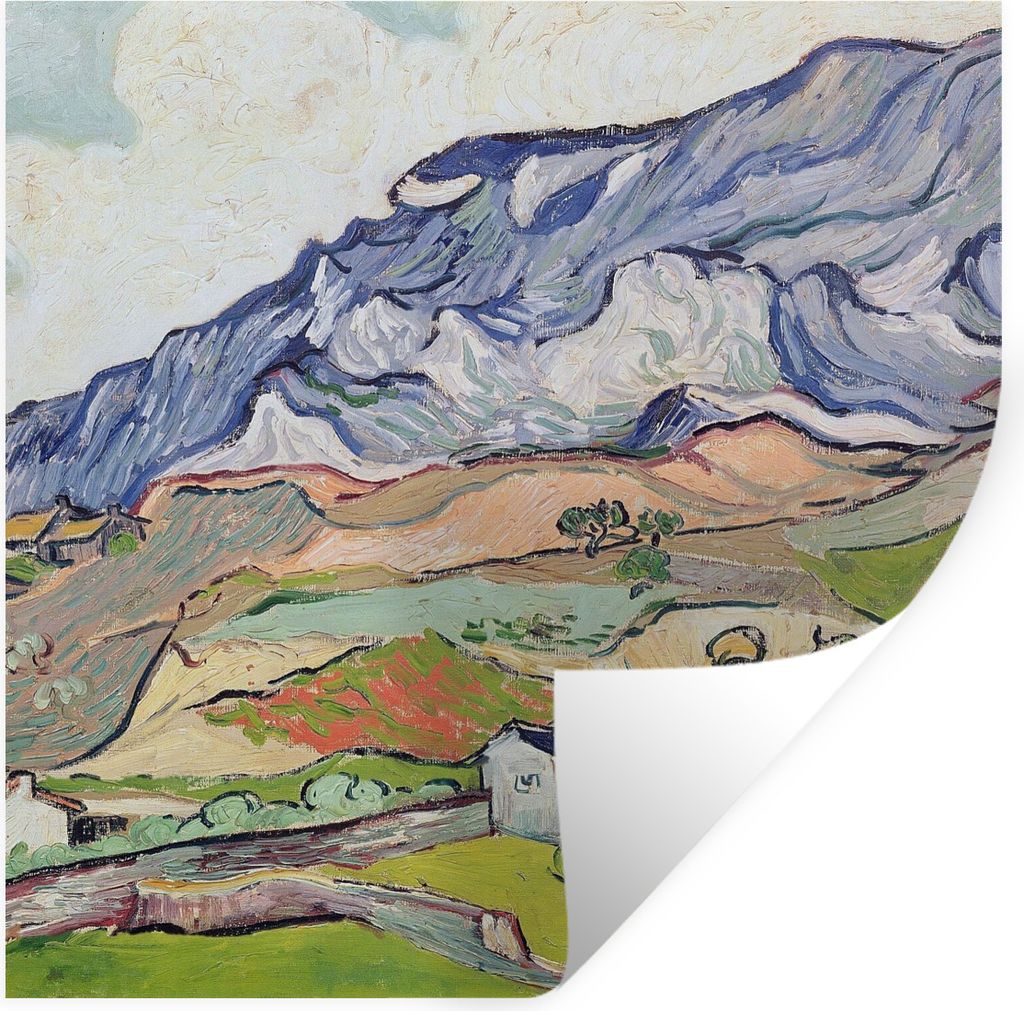 MuchoWow Wandtattoo Wandsticker Wandaufkleber Die Alpen - Vincent van Gogh 30x30 cm Selbstklebend und Repositionierbar - Repositionierbar - Wasse...