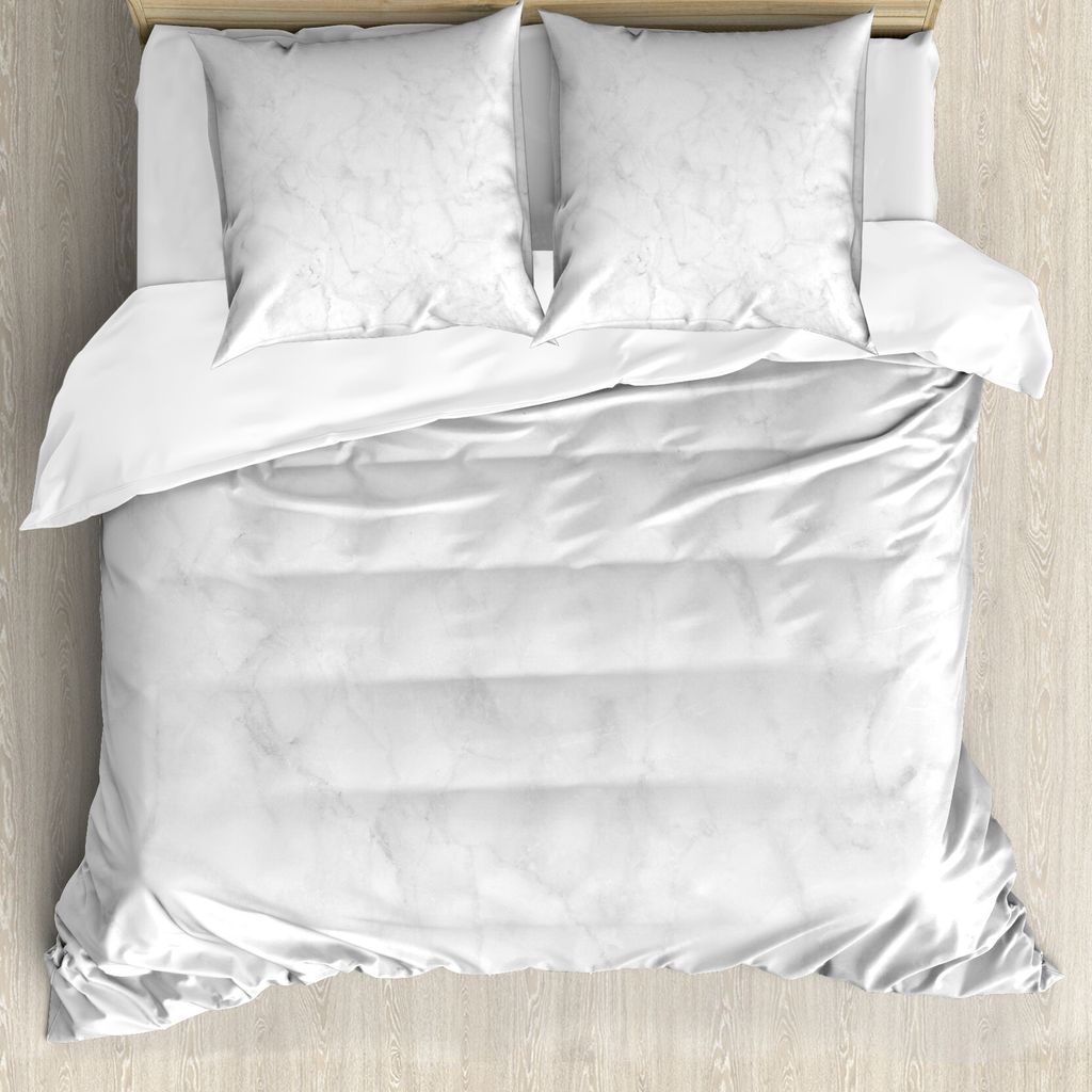 ABAKUHAUS Marmor Bettbezug, Abstrakt Stein Veins, Milbensicher Allergiker geeignet mit Kissenbezügen, 200 cm x 200 cm - 80 x 80 cm, Staub Grau