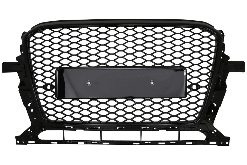 Ohne Emblem Wabe Gitter für Audi Q5 8R Facelift 2012-2015 Glänzend schwarz