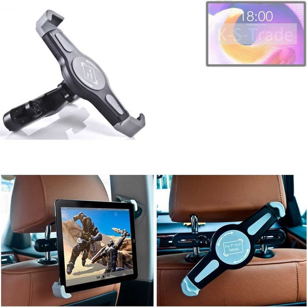 K-S-Trade Tablethalterung kompatibel mit Teclast T45HD KFZ Kopfstützen Halterung 360° Auto Sitzhalterung Headrest Holder Halter Tablet PC