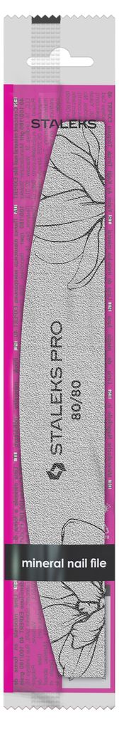 Staleks | Mineralische Nagelfeile Halbmond - 40 G - 80/80 Grit - Kunstnagelfeile - Expert 40