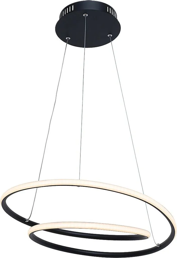 Lustre LED Meridia 40W noir mat 3257 - Éclairage puissant et durable
