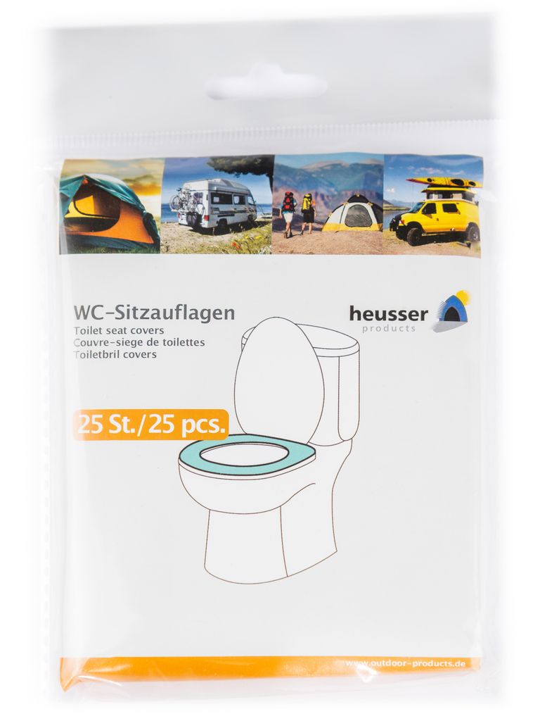 25x WC-Sitzauflagen Papierbrillen Campingtoilette 36x42 cm Campfrei