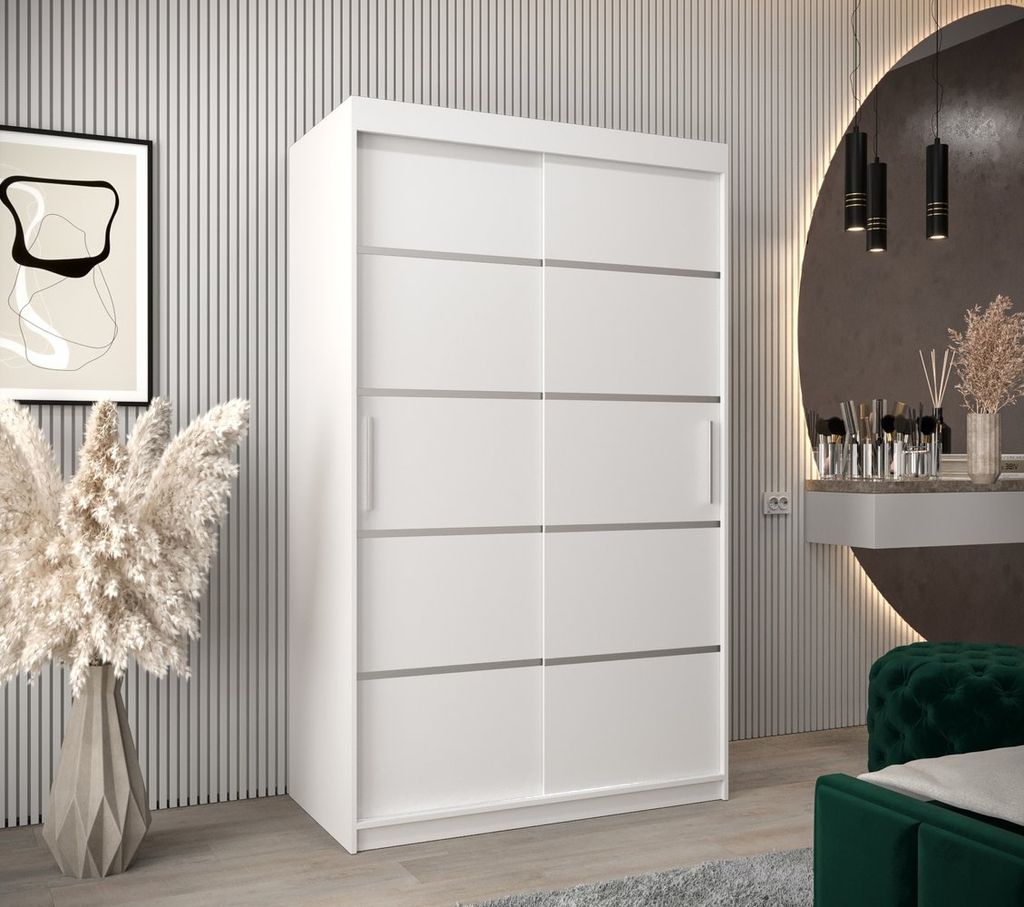 Kleiderschrank ENNI – Breite 120 cm, weiß