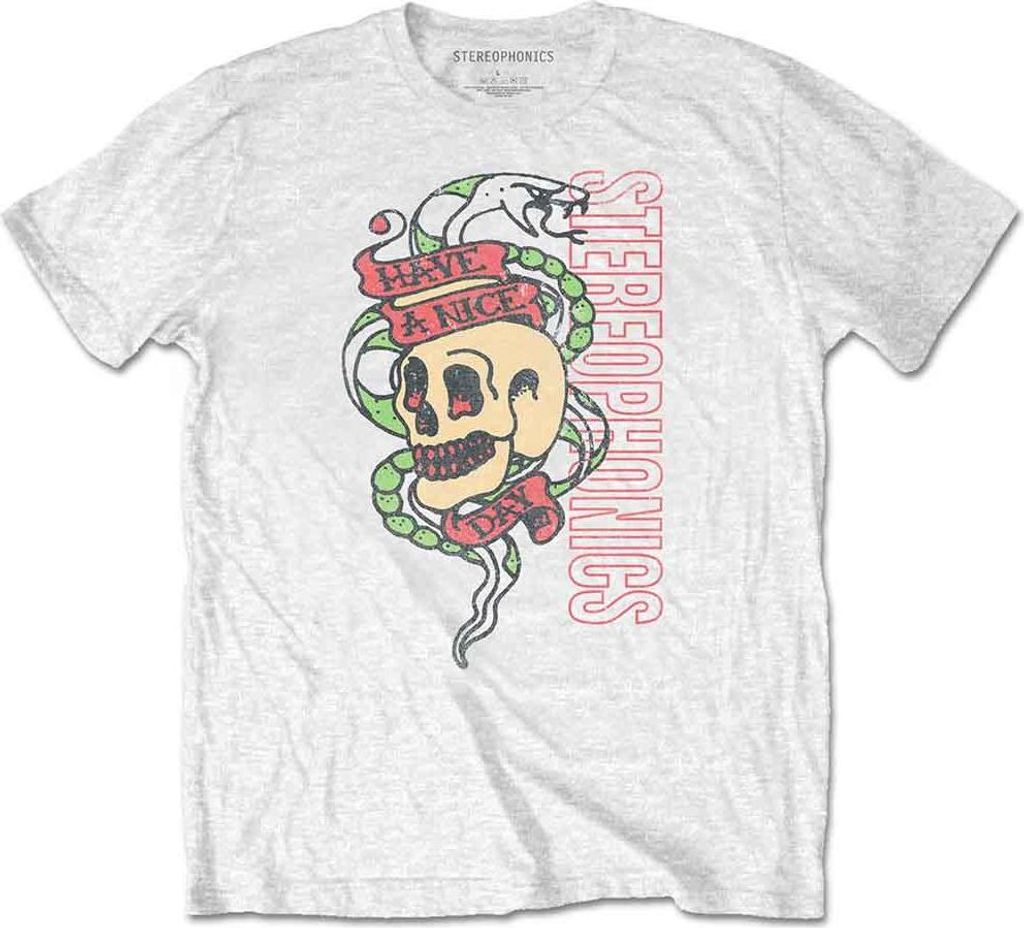 Stereophonics - "Have A Nice Day Snake" T-Shirt für Herren/Damen Uni RO14130 (M) (Weiß)