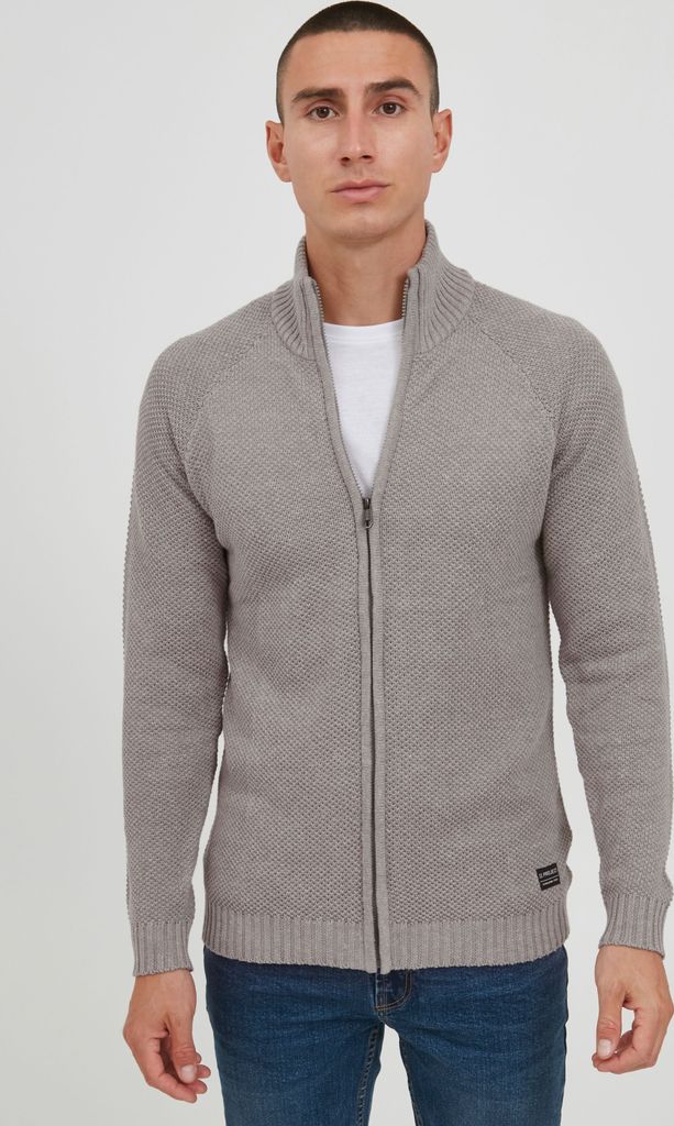 11 Project PRSteffan Herren Strickjacke Cardigan Feinstrick mit Stehkragen