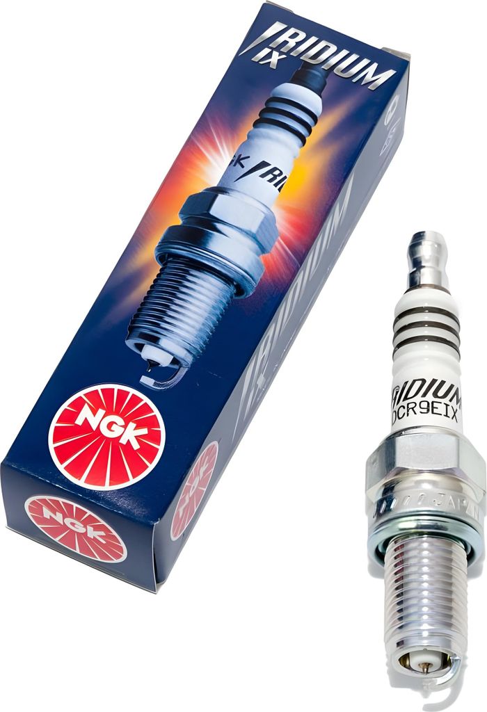 Zündkerzen Set NGK 10x DCR9EIX Iridium-Zündkerze entstört, 19,0mm Langgewinde Ø 12,0mm Hex 16,0mm, Elektrodenabstand 0,75mm, Wärmewert 9, 6650