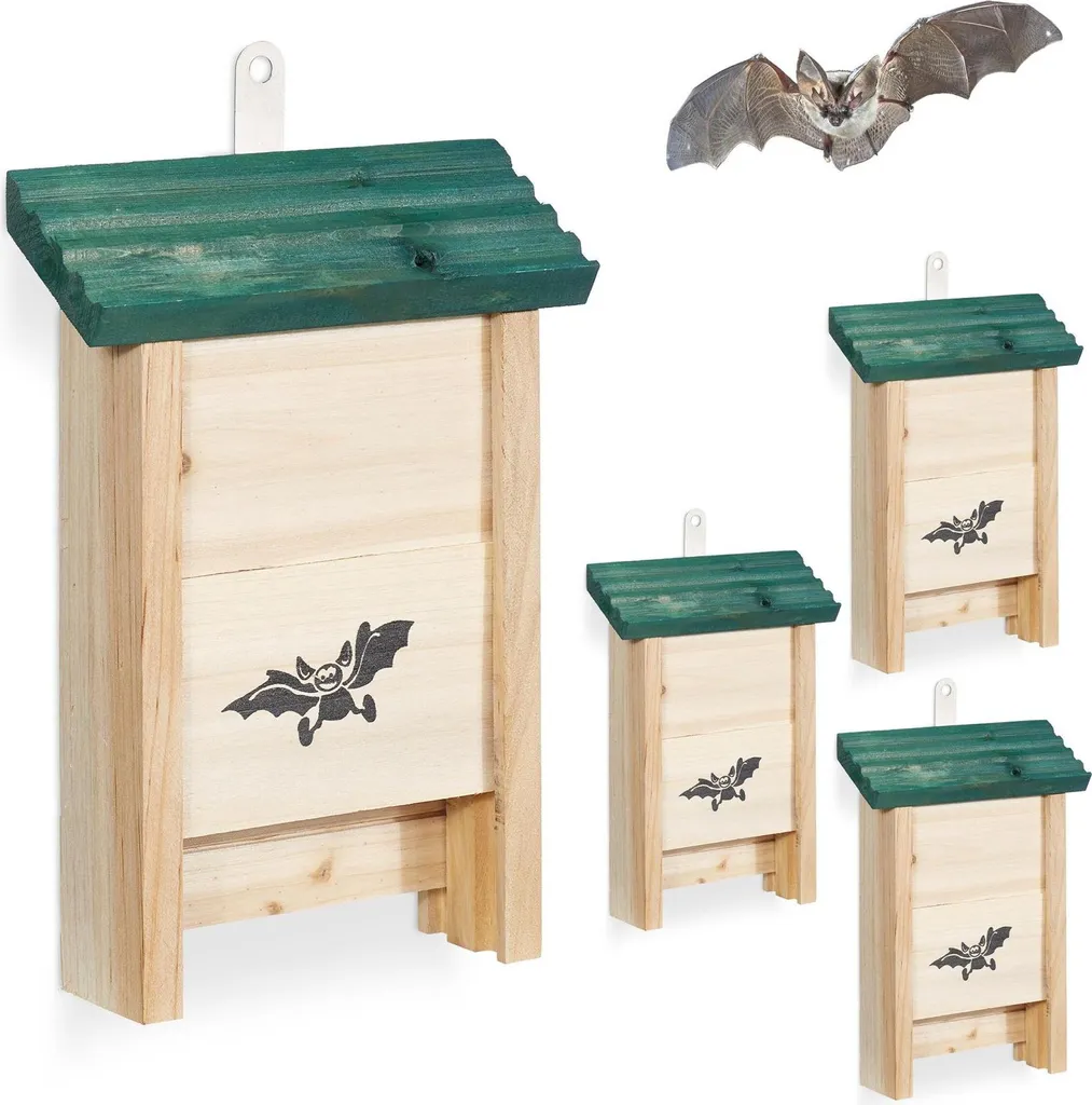 Installer un nichoir chauve-souris - Lot de 4 gîtes pour lutter contre