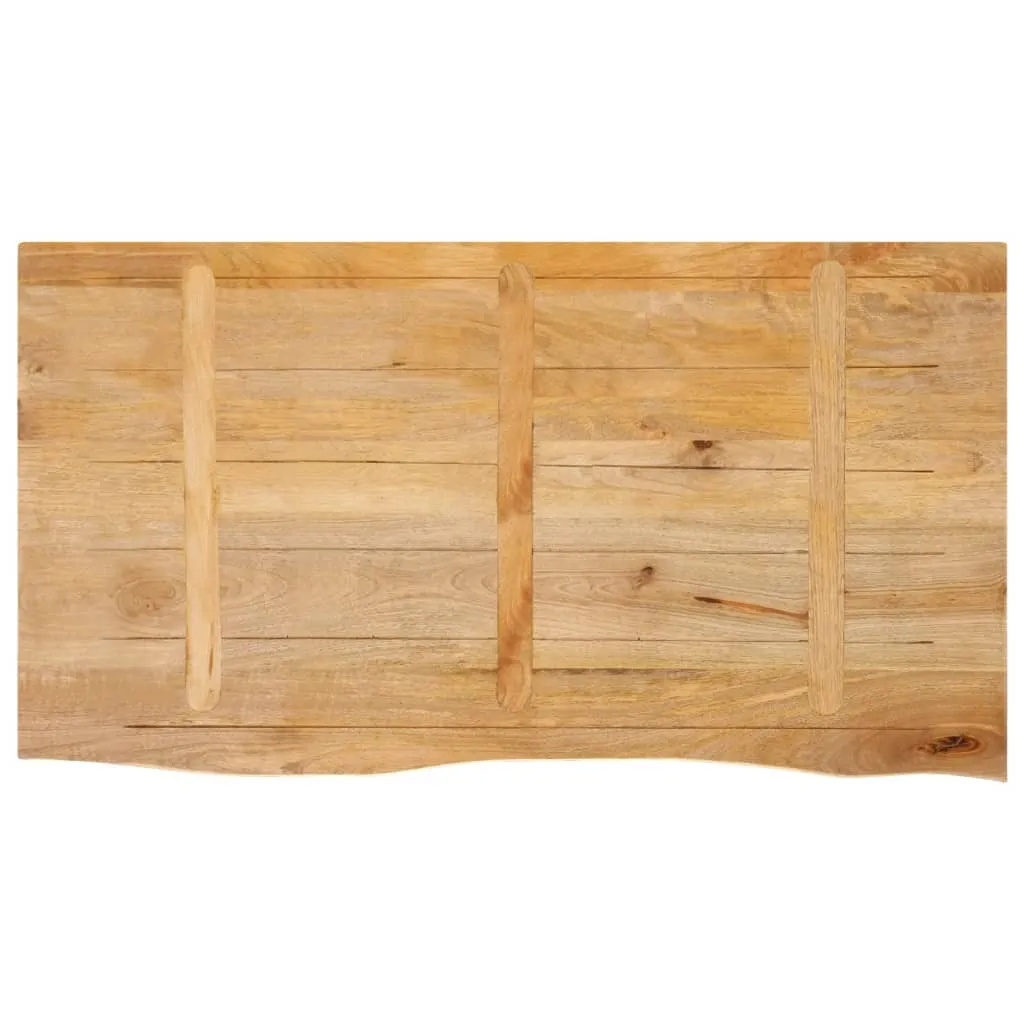 Piano Lavoro Legno Massiccio Mango 110x60x3,8cm Bordo Vivo vidaXL - 4