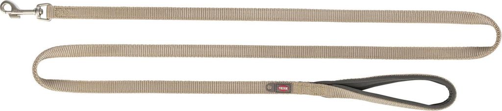 TRIXIE Premium Leine extra lang, doppellagig - sand - 1,80 m/10 mm